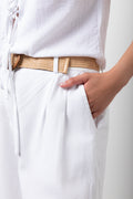 Bermuda Shorts With Belt White (3)