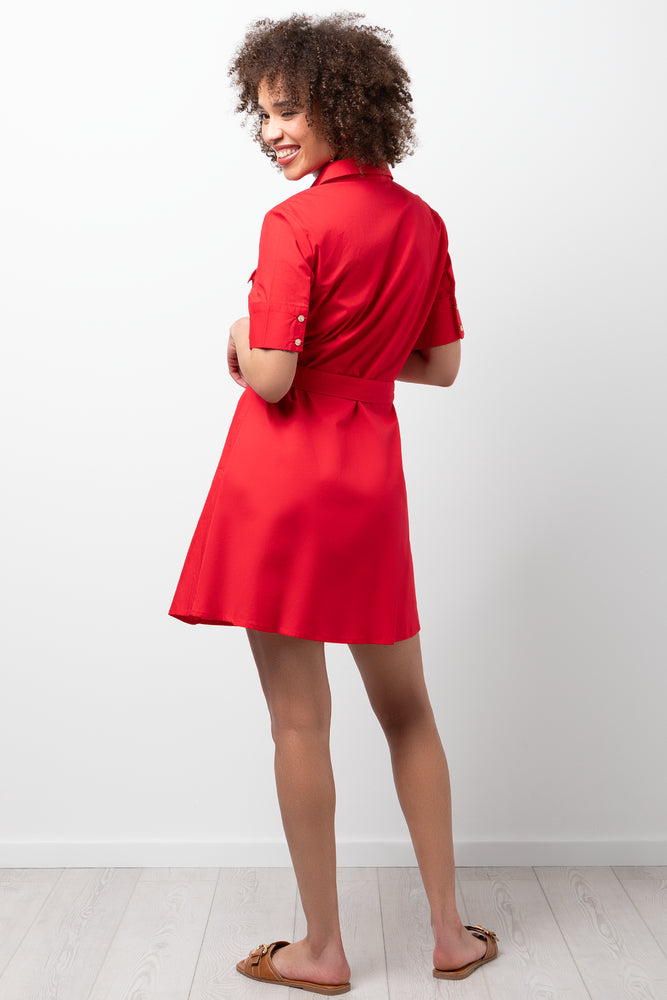 Red Shirt Dress Red (2)