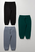 3 Pack Trackpants Black, Grey And Green (2)