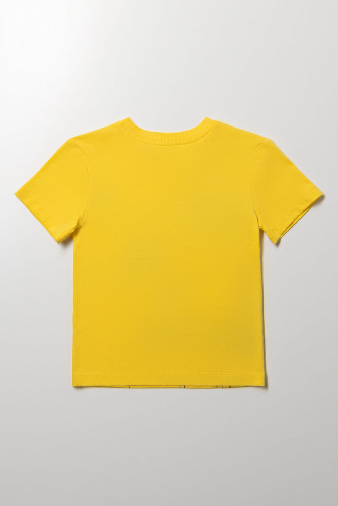 Batman Short Sleeve T-Shirt Yellow (2)