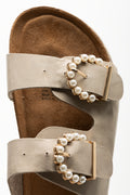 Pearl Buckle Sandals Natural (4)