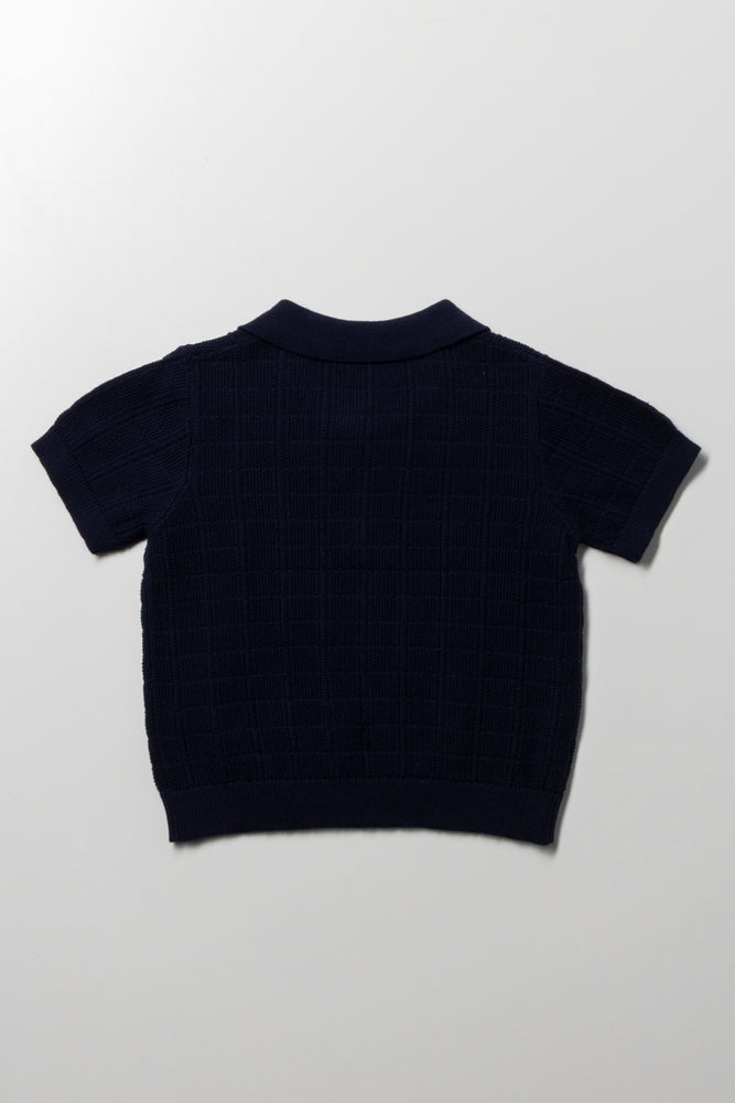 Knitwear Golfer Navy (2)