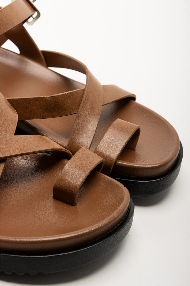 Strappy Sandals Tan (2)