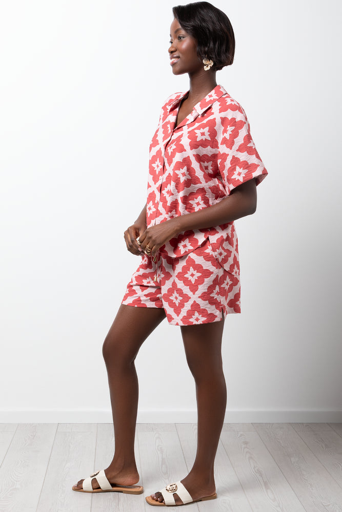 Short Sleeve Resort Shirt Orange