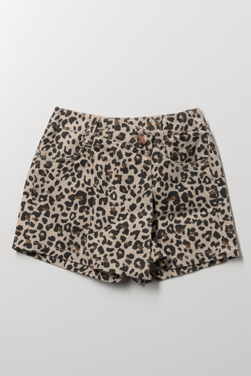 Animal Denim Skorts Natural