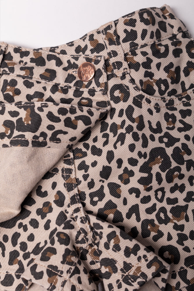 Animal Denim Skorts Natural