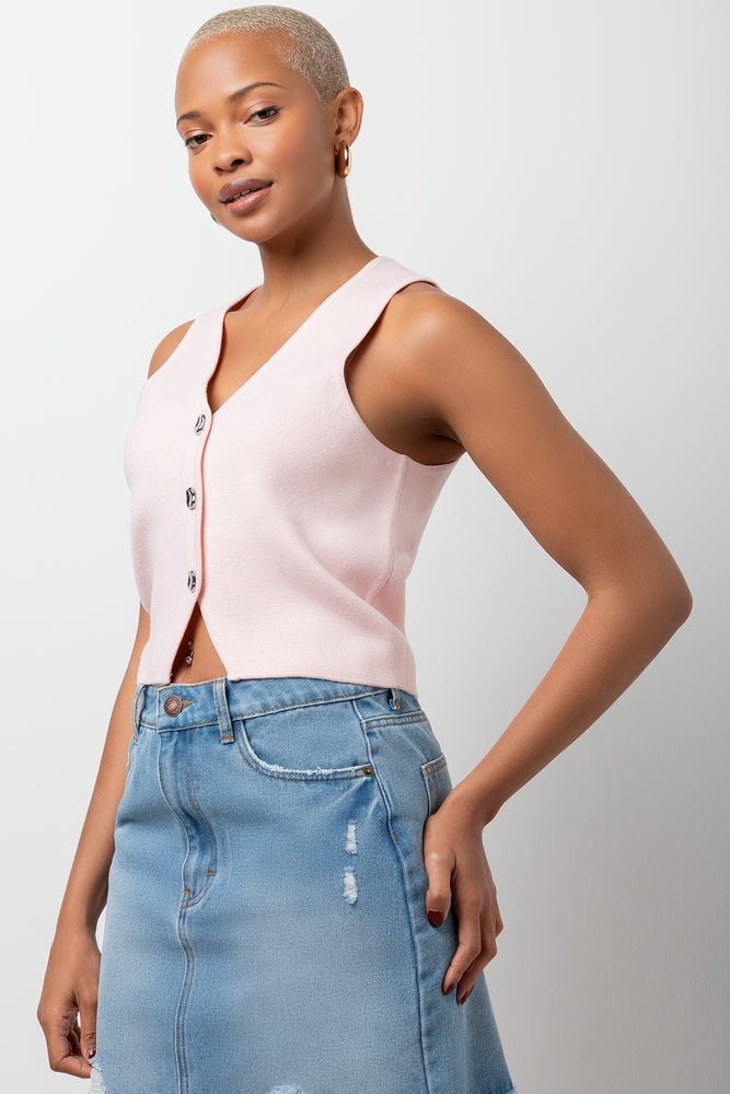 Sleeveless Knitwear Top Pink | Knitwear & Jerseys | Ackermans