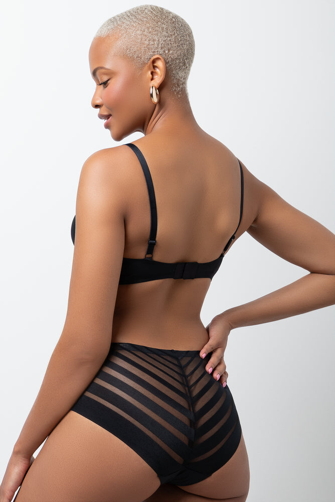 3 Pack Boyleg Panties Black, Red & Natural (3)