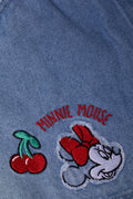 Minnie Mouse Denim Skorts With Heart Belt Bag Blue And Red (2)