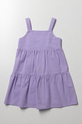 Textured Tiered Dress Lilac