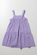 Textured Tiered Dress Lilac (2)