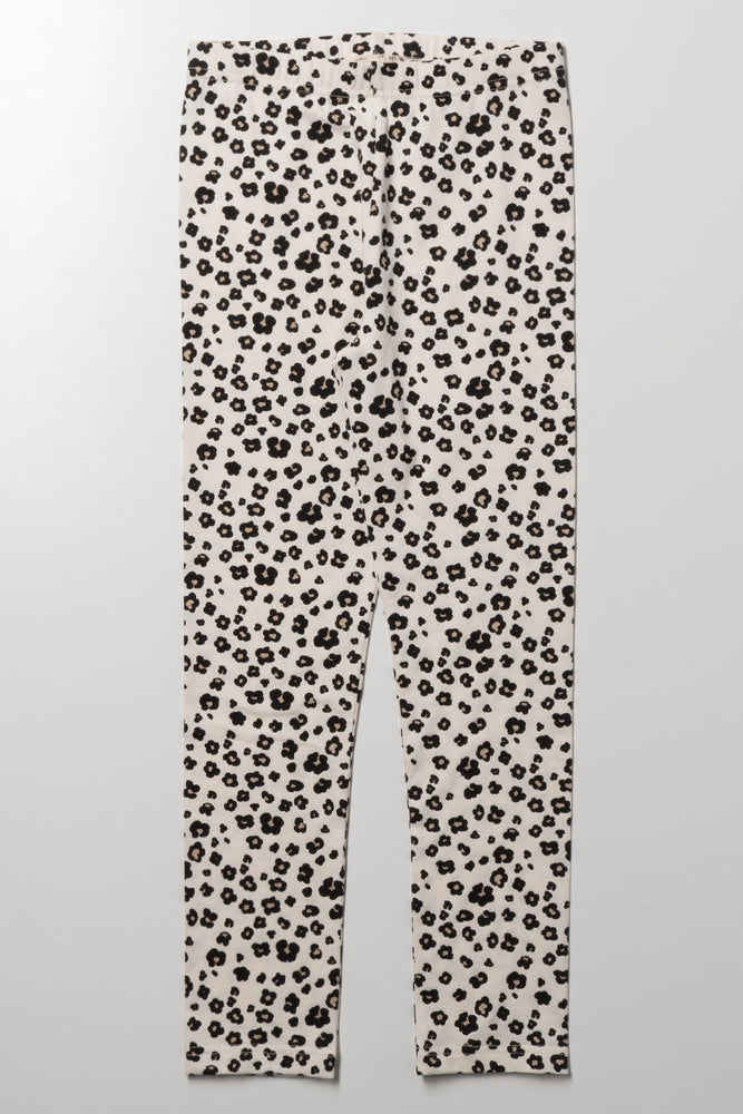 Animal Leggings Light Pink