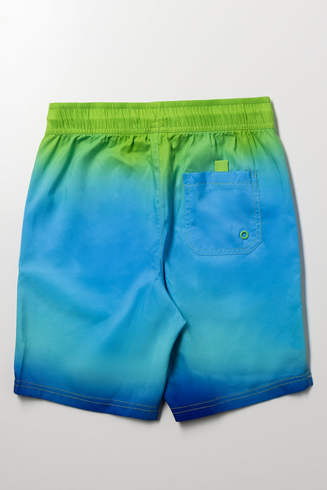 Ombre Swim Shorts Blue And Green (4)