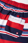 Stripe Swim Shorts Red And Navy (2)