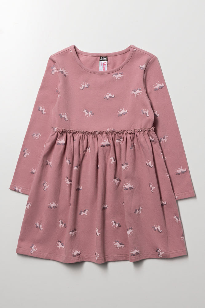 Unicorn Fit And Flare Dress Pink