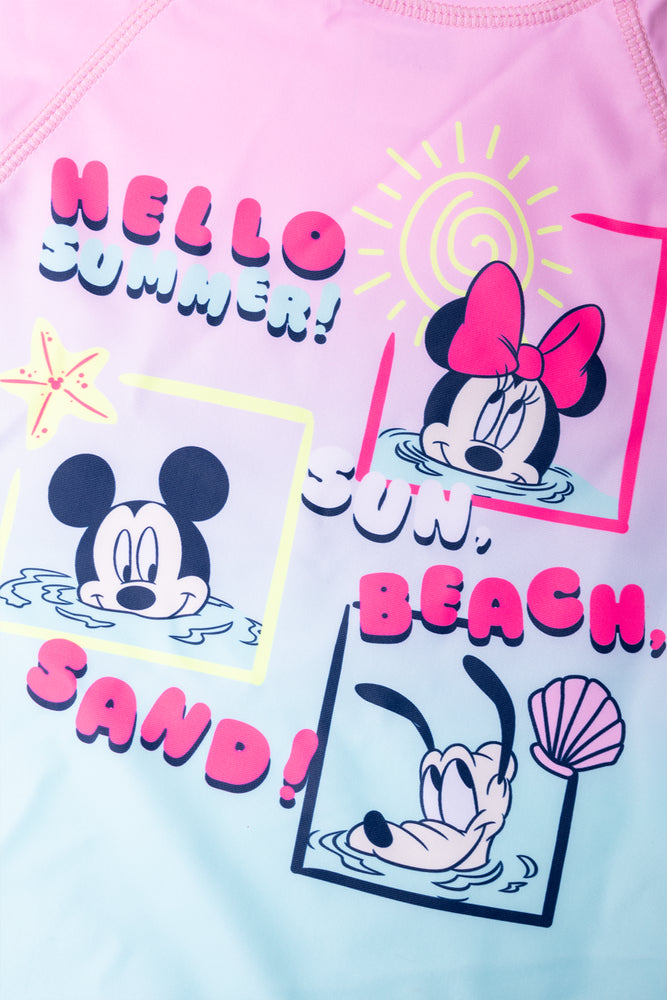 Minnie Mouse Ombre 2 Piece Swimsuit Pink And Blue