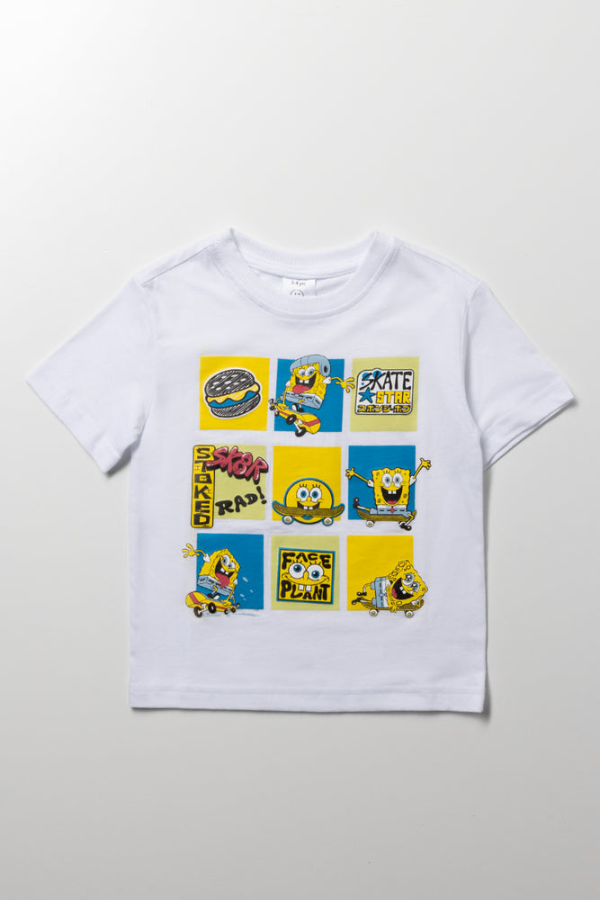 SpongeBob Short Sleeve T-Shirt White