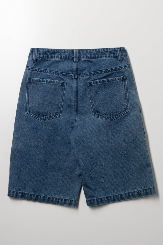 Cargo Denim Shorts Blue (2)