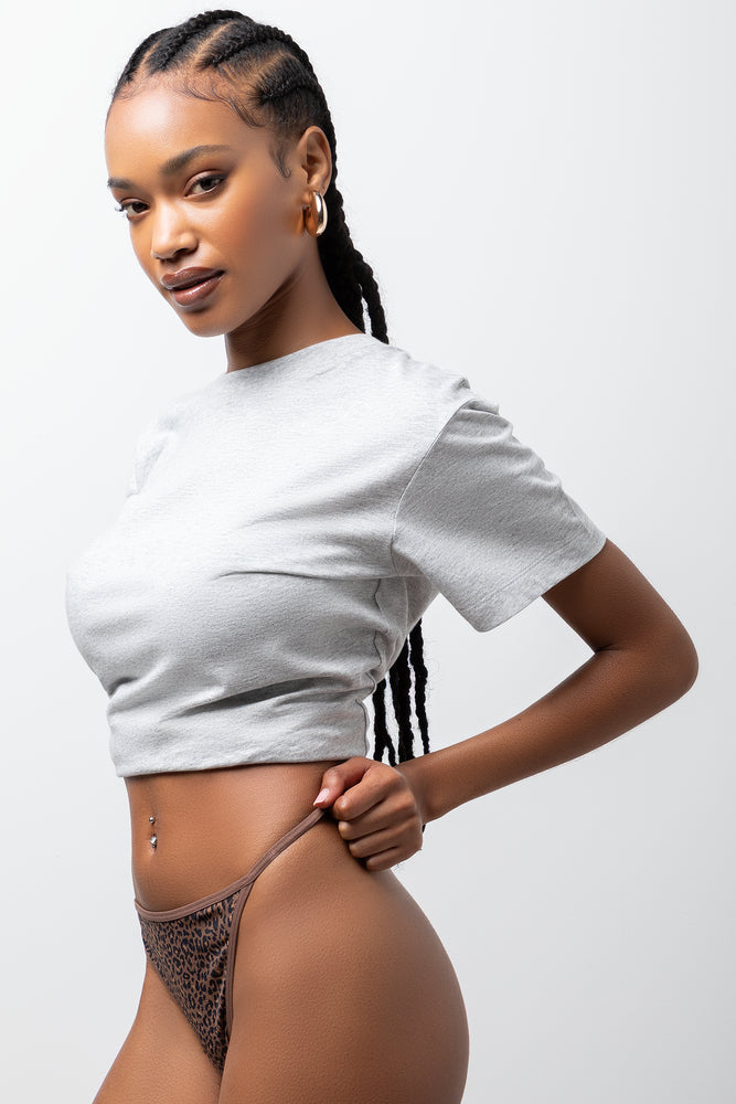 3 Pack Animal Strappy Thongs Natural And Black (2)