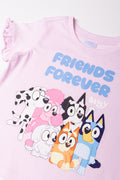 Bluey Short Pyjamas Set Blue And Pink (1)