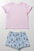 Bluey Short Pyjamas Set Blue And Pink (3)