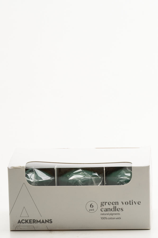 6 Pack Candles Green