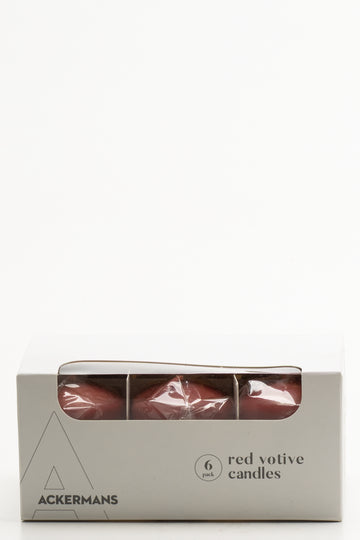 6 Pack Candles Red