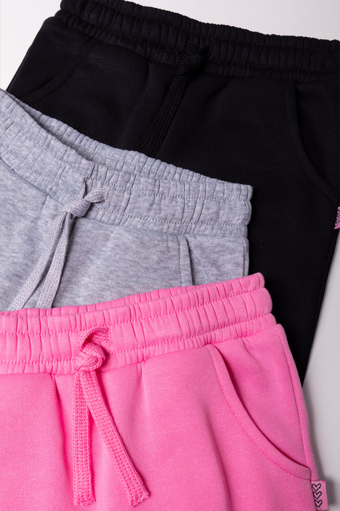 3 Pack Trackpants Pink, Black And Grey (1)