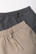 2 Pack Cargo Shorts Natural And Charcoal (1)