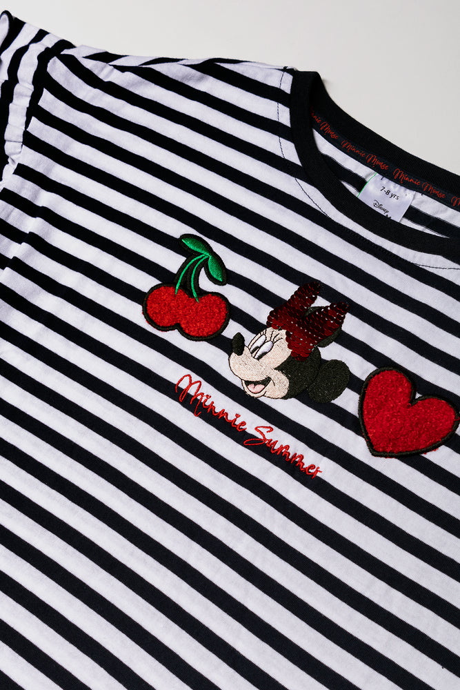 Minnie Mouse T-Shirt Black And White (1)