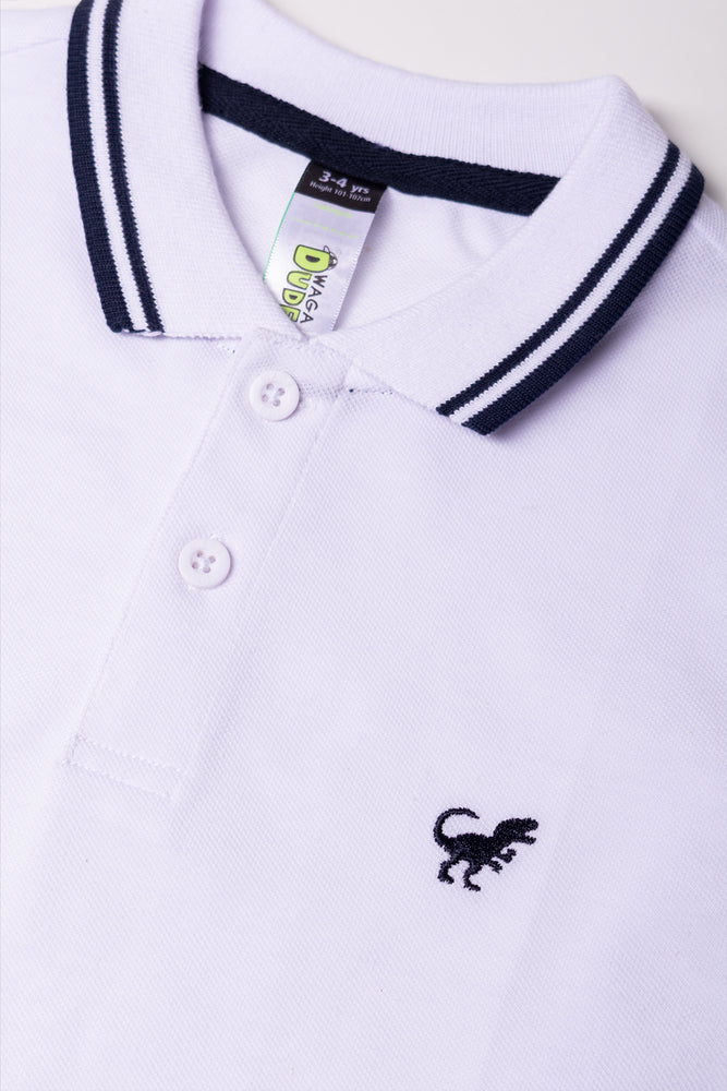 Long Sleeve Golfer White