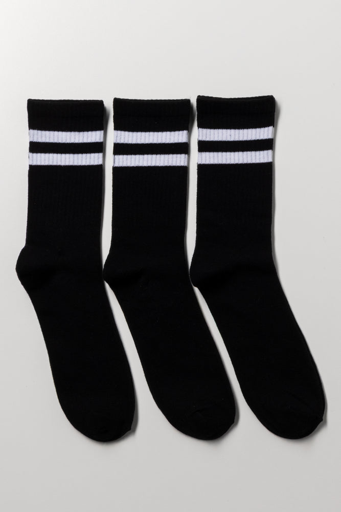 3 Pack Socks Black