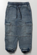 Cargo Jogger Denim Jeans Blue