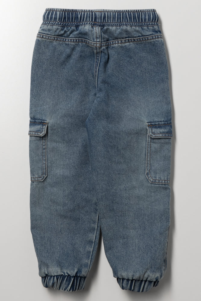 Cargo Jogger Denim Jeans Blue (2)