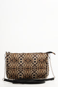 Leopard Print Clutch Bag Brown (2)