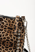 Leopard Print Clutch Bag Brown (3)