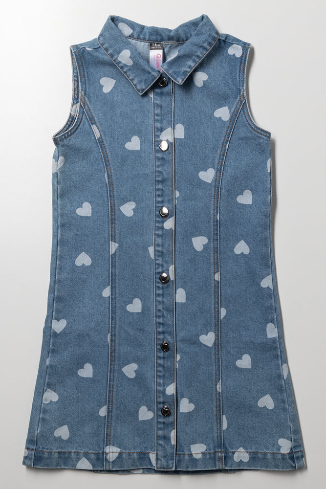 Denim A-Line Dress Blue