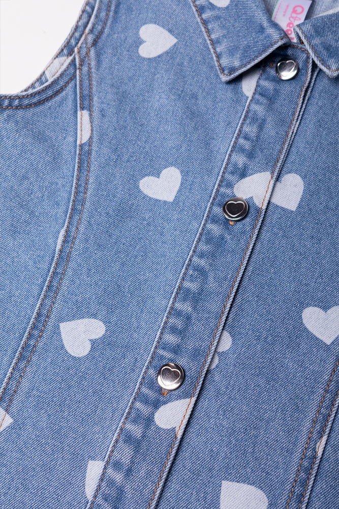 Denim A-Line Dress Blue (1)