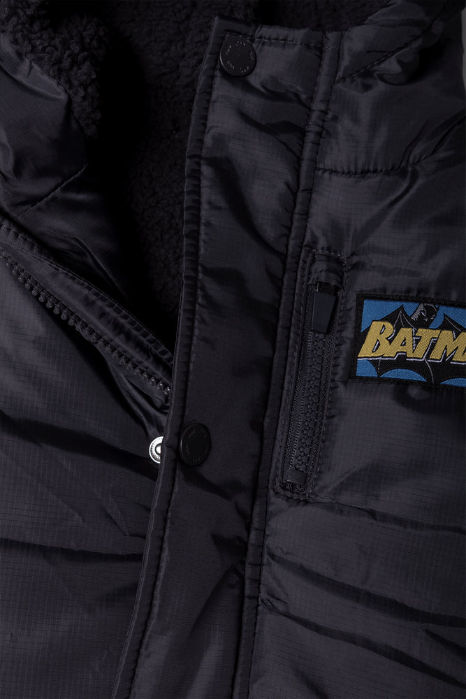 Batman Hooded Parka Jacket Dark Grey