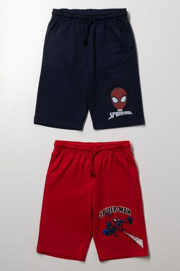 Spider-Man 2 Pack Shorts Navy And Red