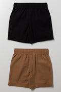 2 Pack Shorts Black And Brown (2)