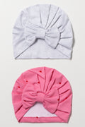 2 Pack Heart Turbans Pink