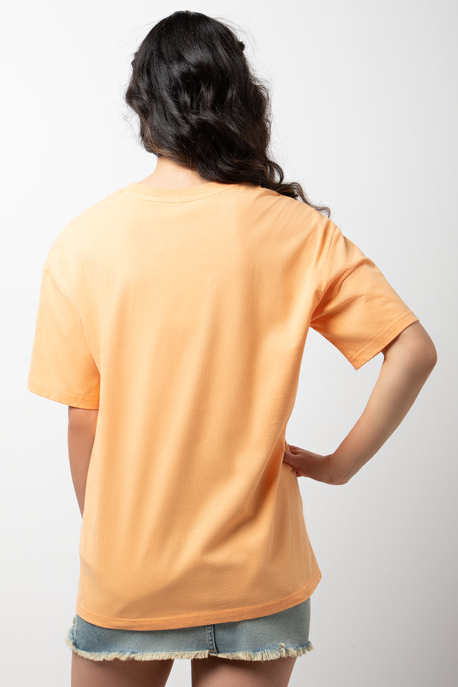 Oversized Short Sleeve T-Shirt Orange (2)