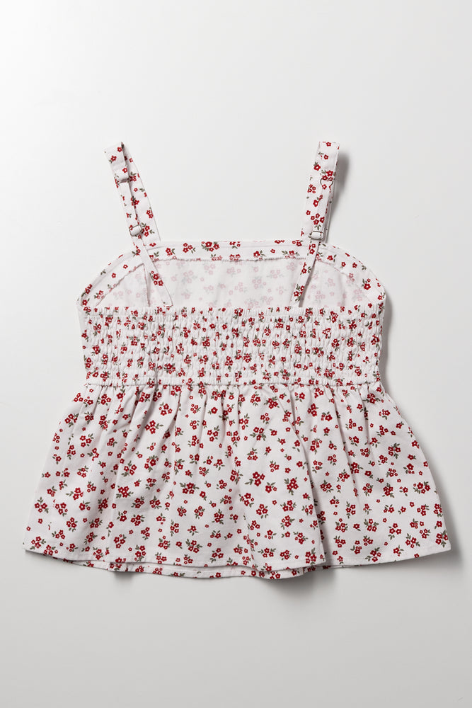 Strappy Top White And Red (2)