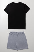 Spider Man Short Sleeve Pyjamas Black & Grey (2)
