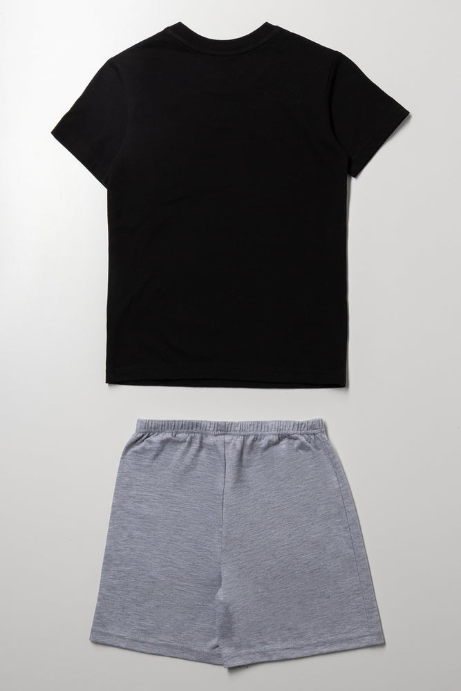 Spider Man Short Sleeve Pyjamas Black & Grey (2)