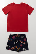 Racing Car Short Sleeve Pyjamas Red (2)