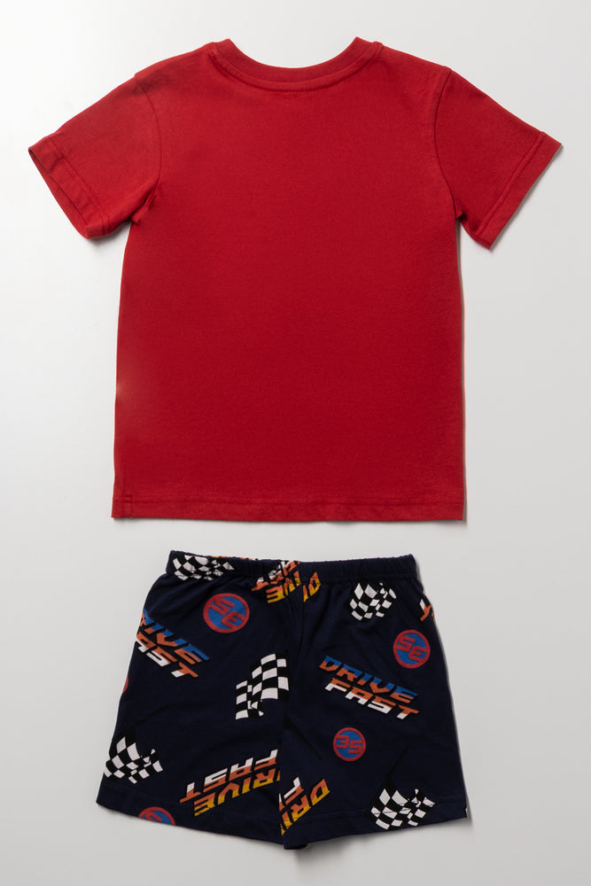Racing Car Short Sleeve Pyjamas Red (2)