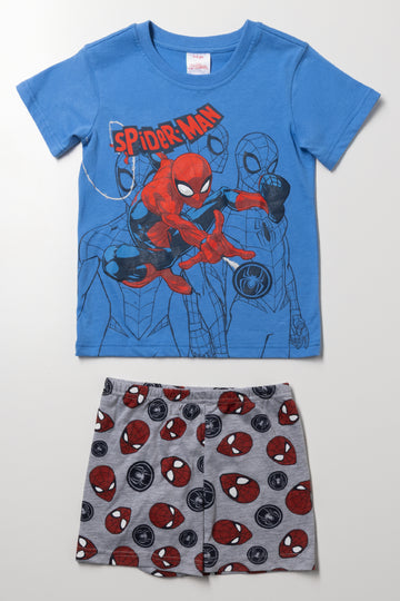 Spider-Man Short Sleeve Pyjamas Blue