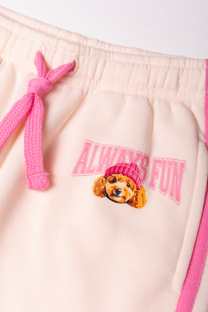 Puppy Side Printed Trackpants (1)